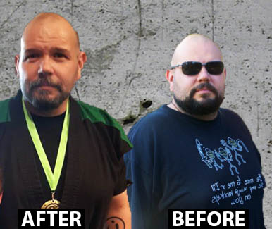 Man before and after training at Elevo Dynamics